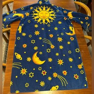 Vintage Celestial Hammacher Schlemmer Cypress 100% cotton Terry Bathrobe OS